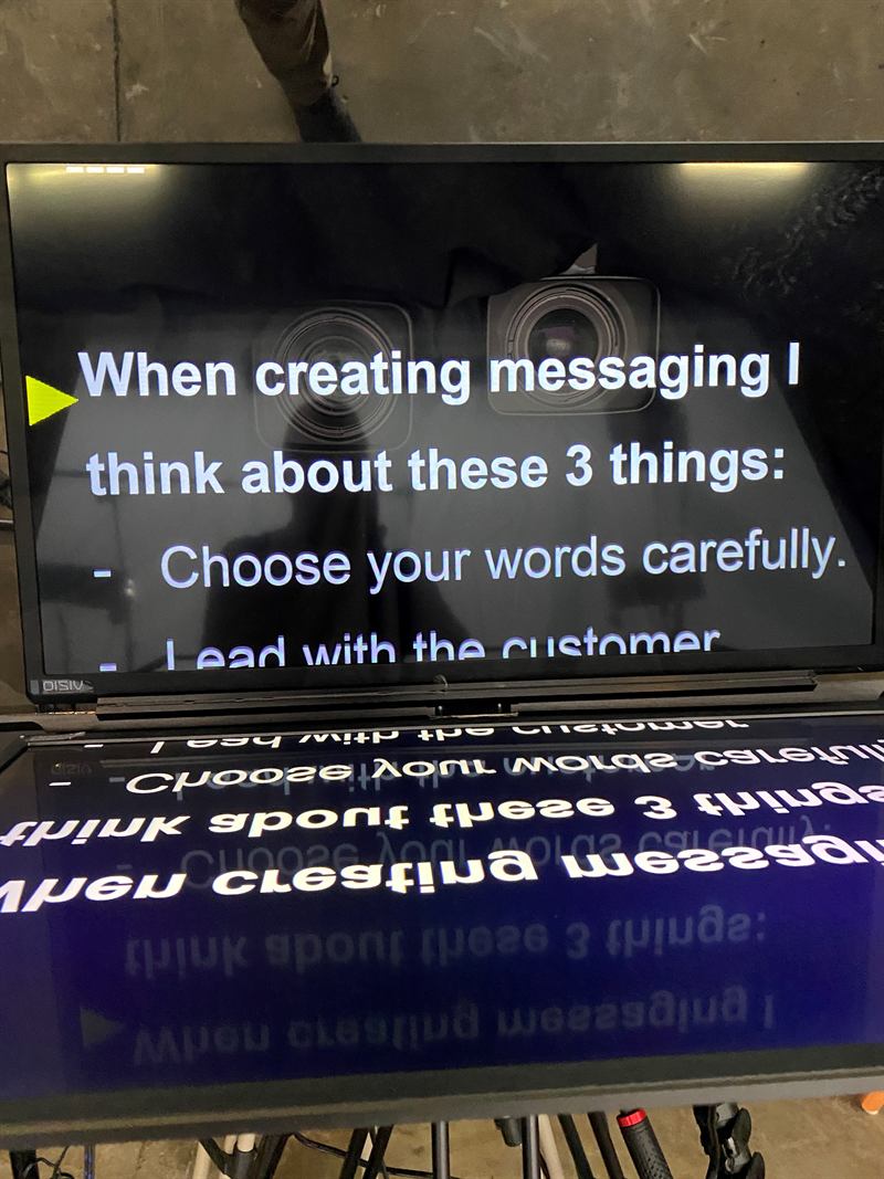 Free-standing studio teleprompter by Teleprompter USA